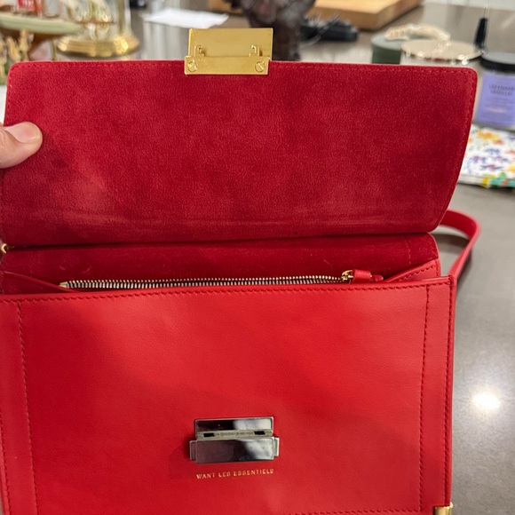 Red Leather Handbag - Picture 3 of 4